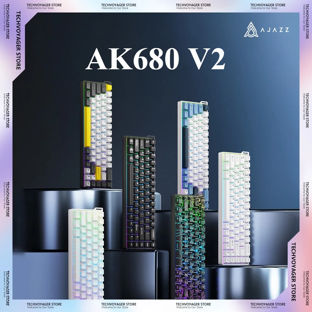 

Ajazz AK680 V2 Магнитный переключатель Механические клавиатуры Горячая замена с низкой задержкой Пользовательская проводная игровая клавиатура ПК Аксессуары для киберспорта Подарки