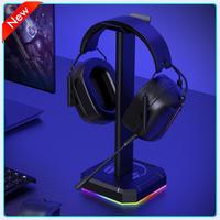 Universal Headphone Stand Aluminuim RGB Earphone Head Holder Supporting Flexible Headrest Fashion Headphone Hanger Mobile Phones