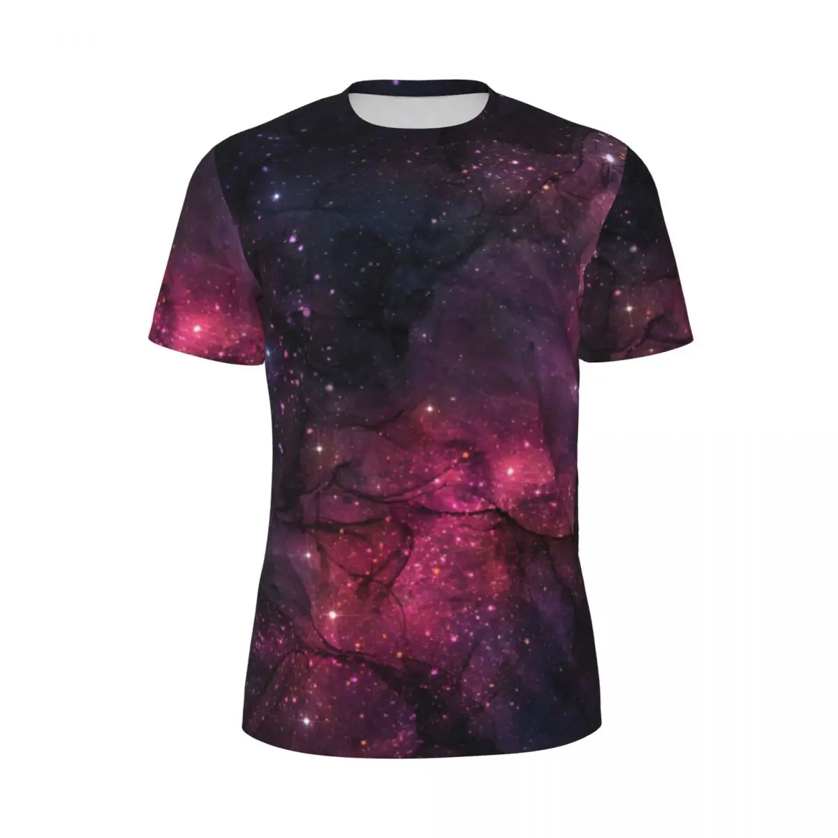 Gym T Shirt For Men Starry Star Outer Space T Shirts Popular Galaxy Planetary Stars Summer Tee Shirt O Neck Fun Design Tops Gift