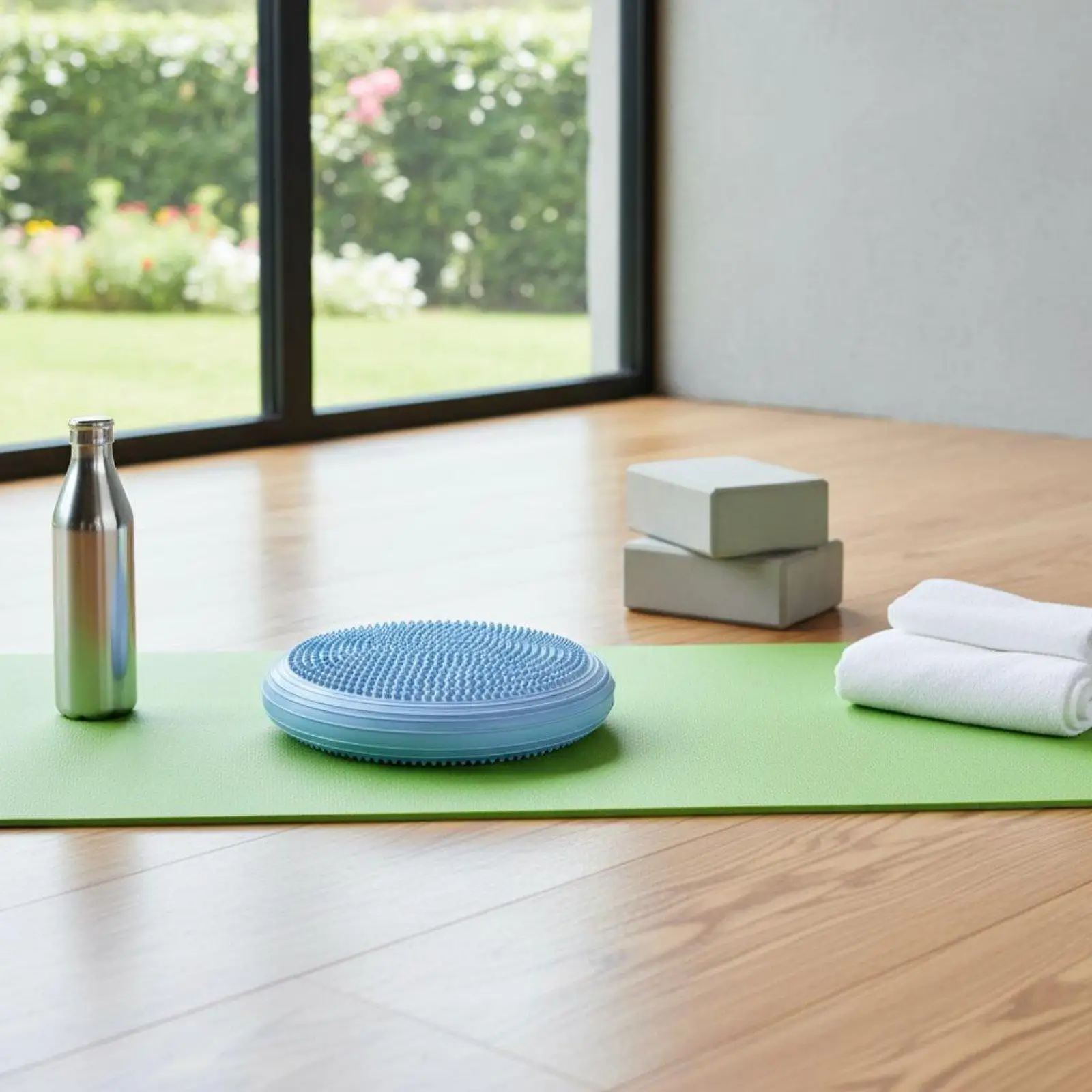 Wobble Cushion Balance Pad for Yoga Exercise Equipment Adjustable Inflation Level PVC Material for Seniors Physical Therapy and