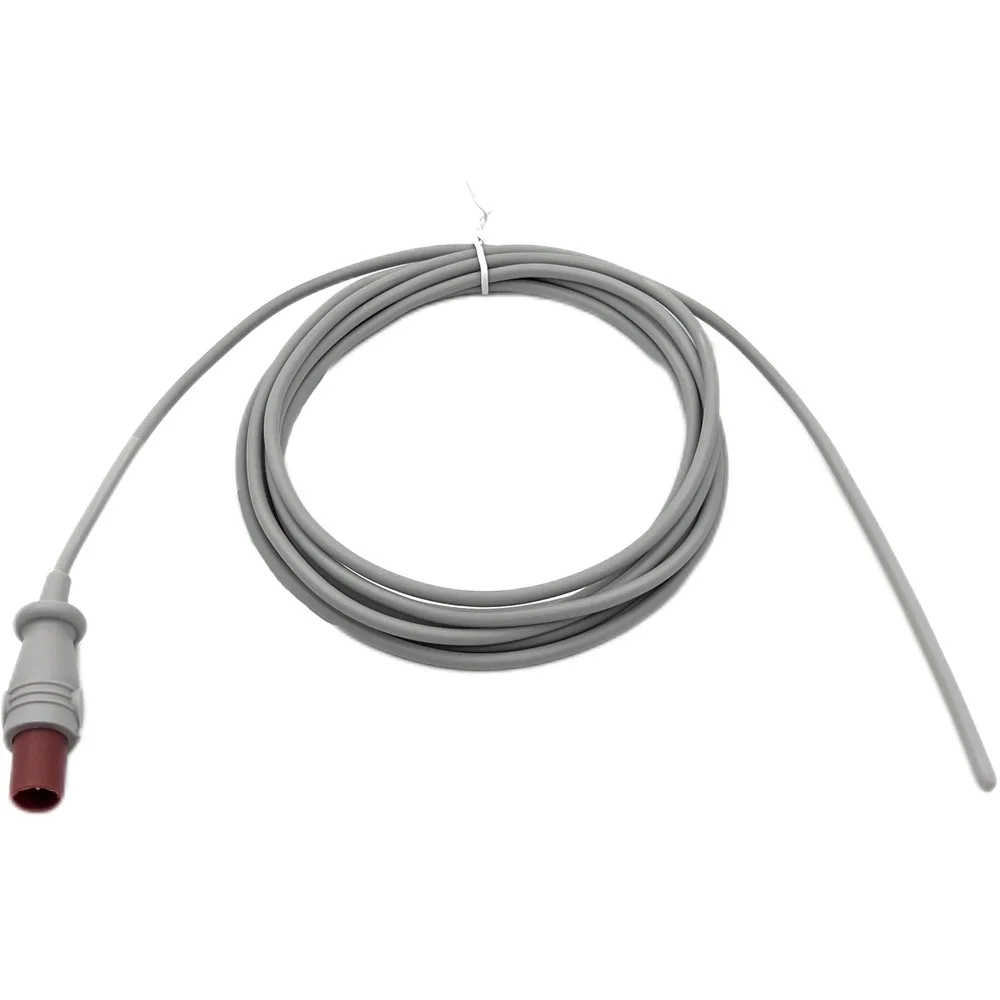 Reusable Temperature Probe, Skin Surface Body Cavity, 2.8m TPU, YSI 400 Series Compatible, for Patient Monitor, CE Class I