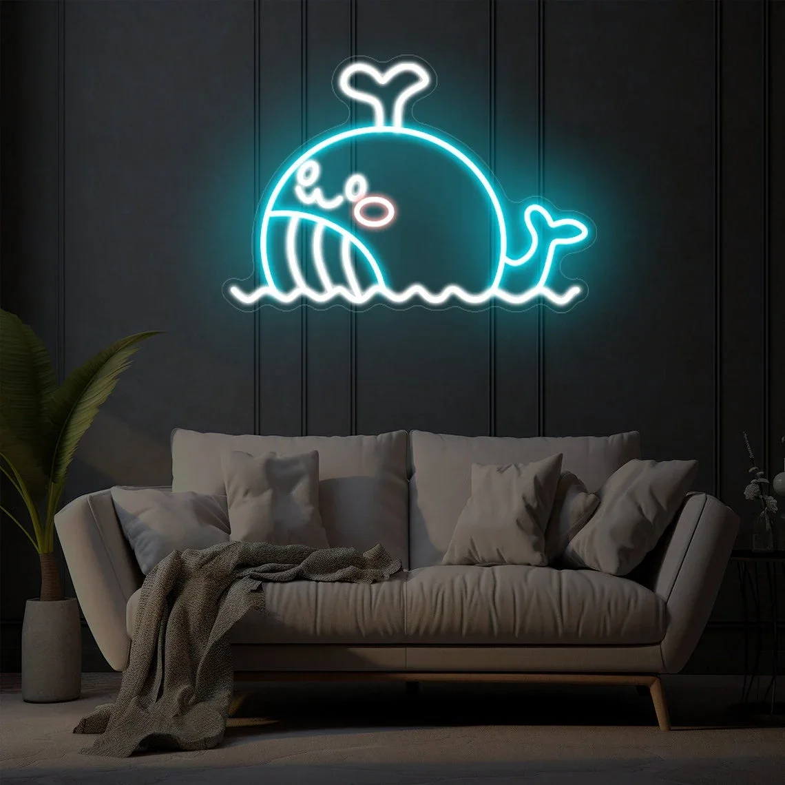 Anime Neon Sign Cartoon Animal LED Lights Kid Baby Bedroom Dimmable Night Lamp Bar Beer Coffee Game Room Children Birthday Gifts