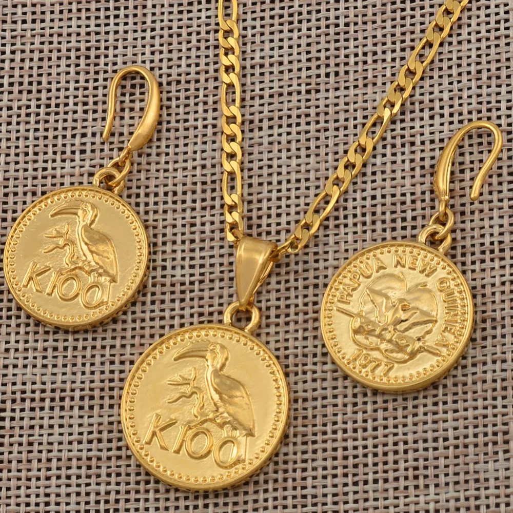 Anniyo круглый комплект ювелирных изделий Папуа-Новой Гвинеи, ожерелье и серьги, национальные украшения PNG для женщин и девочек # 138106