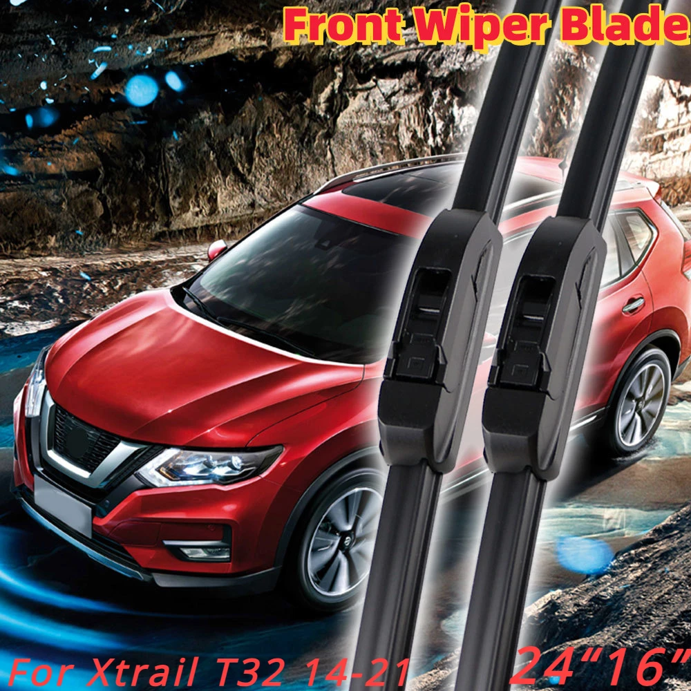 Car Wiper Blades for Nissan X-Trail T32 2014-2023 Front Windscreen Windshield Wipers X Trail 2015 2016 24“16”