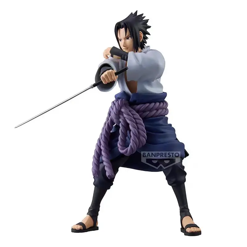 100% Bandai oficial genuino Banpresto NARUTO Grandista Uchiha Sasuke 24cm PVC figura de acción Anime modelo estatua colecciones regalo
