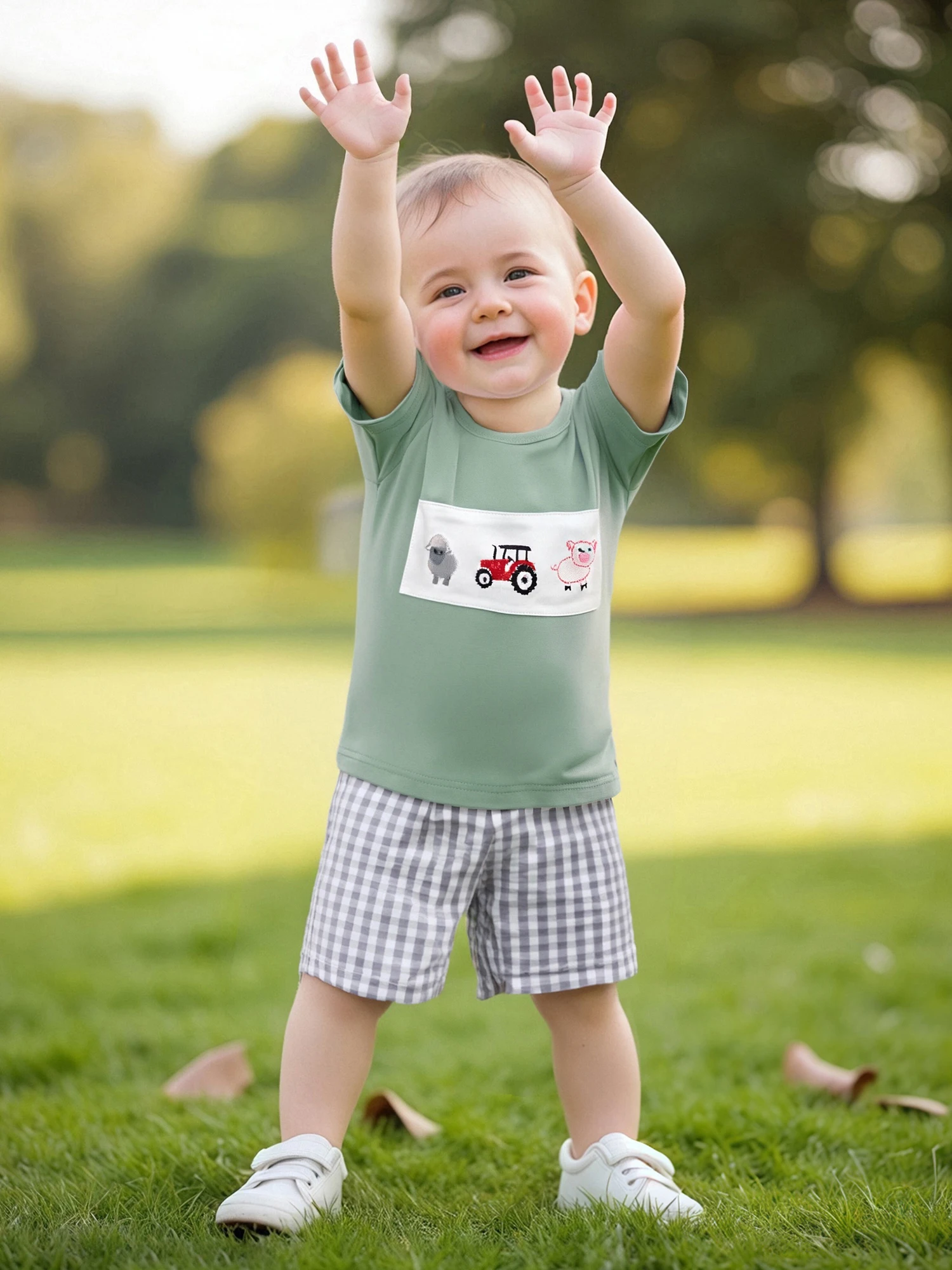 เด็กวัยหัดเดินน่ารักสาวดอกไม้พิมพ์เสื้อยืดแขนนัวเนียและกางเกงขาสั้นผ้ายีนส์ชุดลําลองฤดูร้อนชุดที่มีแถบคาดศีรษะโบว์