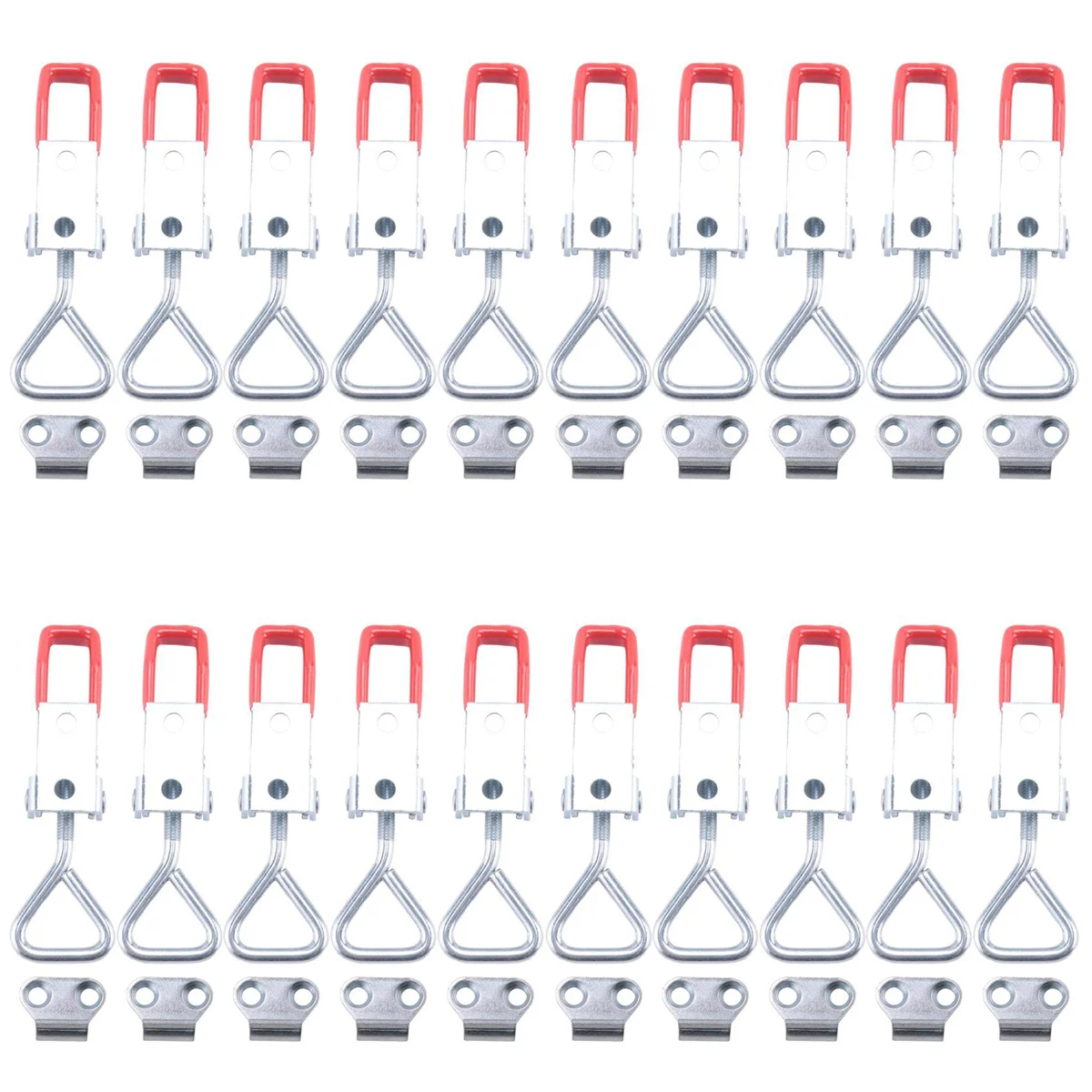 BOFF- 20 Pack Adjustable Toggle Latch Clamp 4001, 330 Lbs Holding Capacity, Heavy Duty Quick Release Pull Latch Toggle Clamp