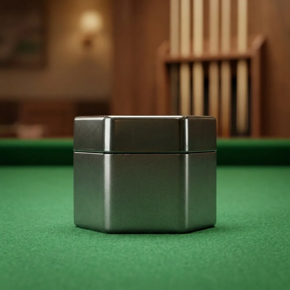 For Hexagonal Chalk Case with Magnetic Bottom for Pool Snooker and Billiards Accessories Stable Grip on Metal Surfaces
