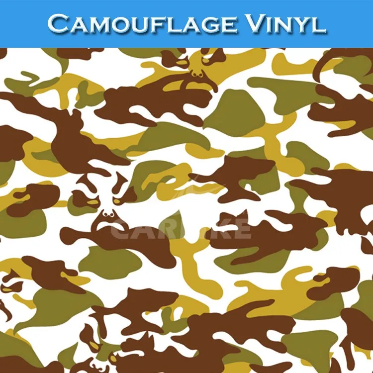 Adesivi con pellicola di laminazione lucida bianca Confezione per auto di buona qualità Vinile stampato mimetico per tutte le auto Foglio avvolgente in PVC impermeabile