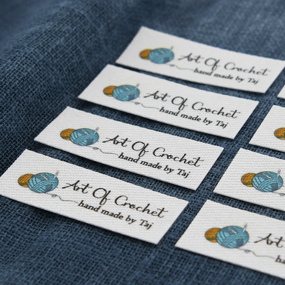 

Custom Iron On Cotton Labels 0.59″x1.57″ 112Pcs White Washable Cotton Iron & Sew On For DIY Craft Clothing High Quality Print