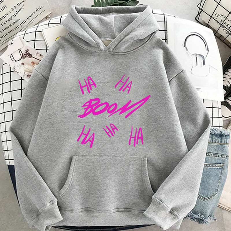 2025 Arcane Ha Boom Hoody Men's Autumn Fleece Sweatshirts Unisex Lovely Aesthetic Hoodie Retro Comic Print Graphic Clothes Stree