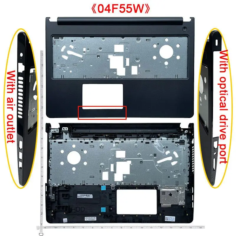 جديد لـ Dell Vostro 15-3000 3562 3568 3578 V3562 V3568 V3578 Inspiron 15 3567 3565 3572 Palmrest العلوي/غطاء القاعدة السفلي