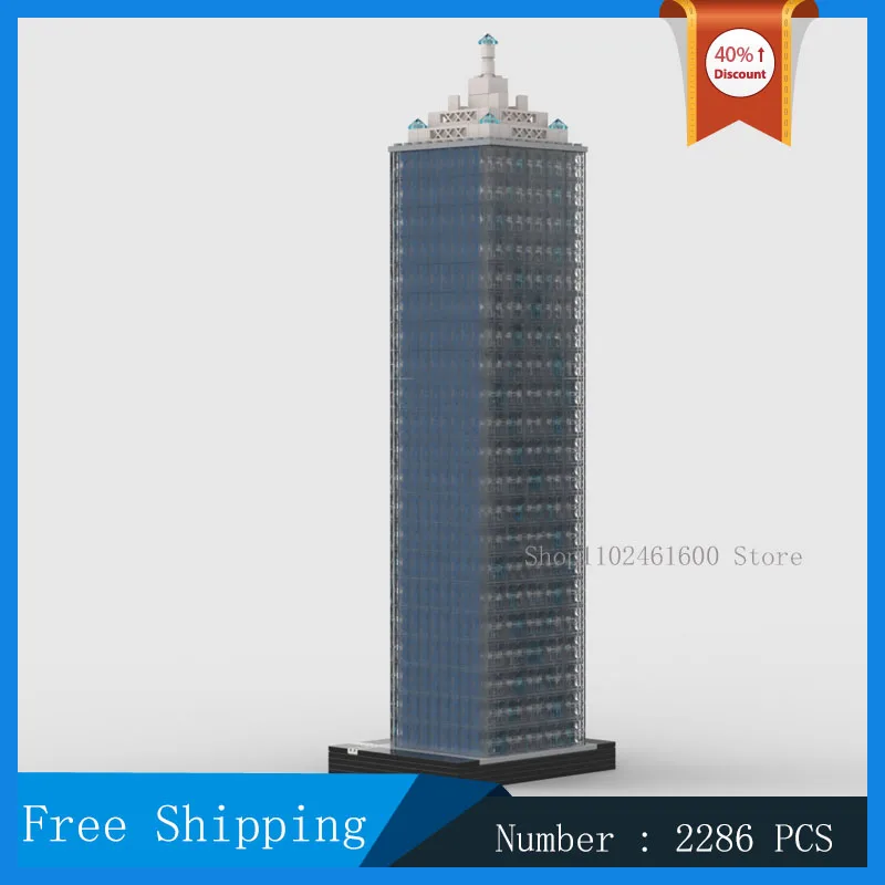 MOC Urban Architecture Renaissance Tower at 1/650th Scale Model Building Block Assembly Street View Collection Toy Gifts