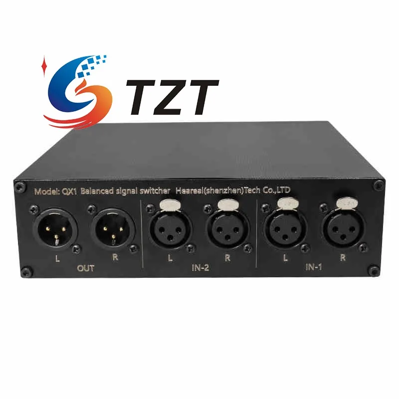 TZT Heareal QX1 2 IN 1 OUT/1 IN 2 OUT/2 IN 2 OUT XLR Audio Switcher HiFi Passive Full Lossless Balanced Signal Switcher