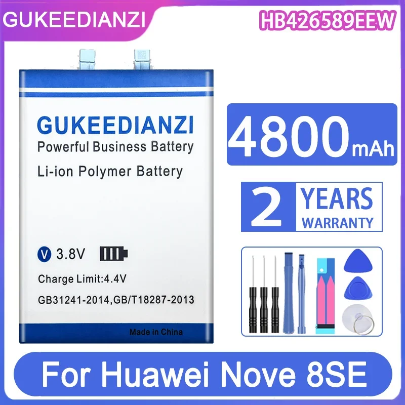 

Запасная батарея GUKEEDIANZI HB426589EEW 4800mAh Для Huawei Nine 8SE мобильный телефон