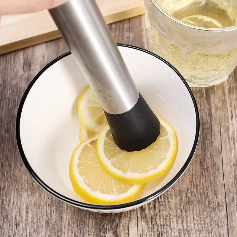 Fruit Lemon Muddle Pestle Stainless Steel Crushed Ice Hammer Multifunctional Popsicle Sticks Cocktail Swizzle Stick Bar Tools