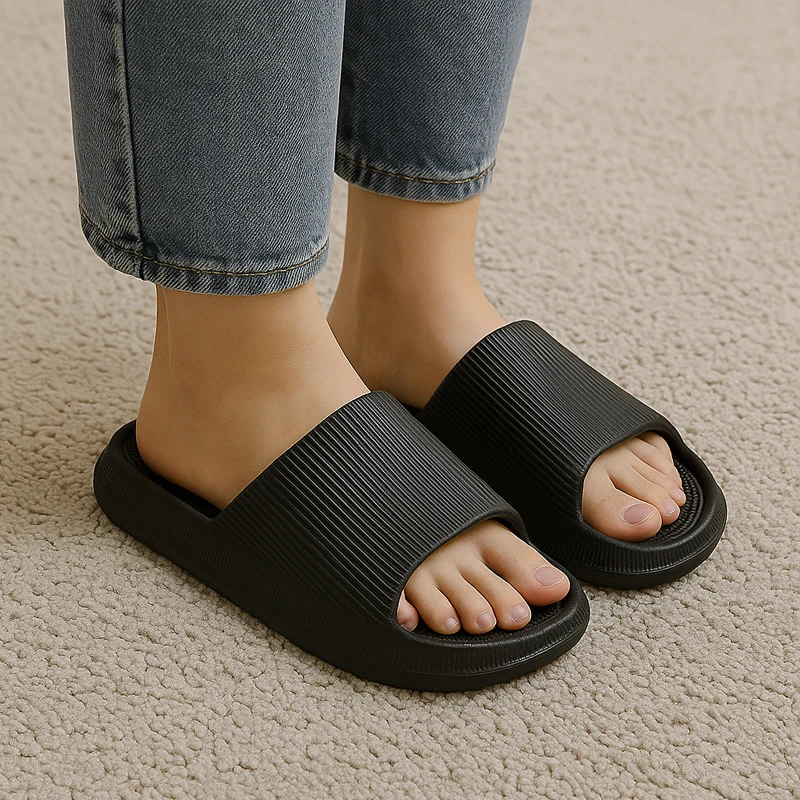 إيفا نعال شاطئ مع سحابة مثل الراحة الحمام عدم الانزلاق مقاومة للرائحة نِعال تدليك النساء أحذية المنزل الرجال صندل