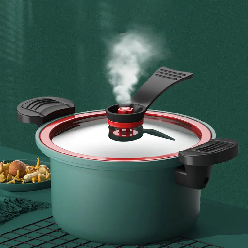 

Kitchen Vacuum Micro Pressure Cooker Cookware Soup Meats Pot Gas Stove Open Fire Pressure Cooker Stew Pot, Non-Stick Pot