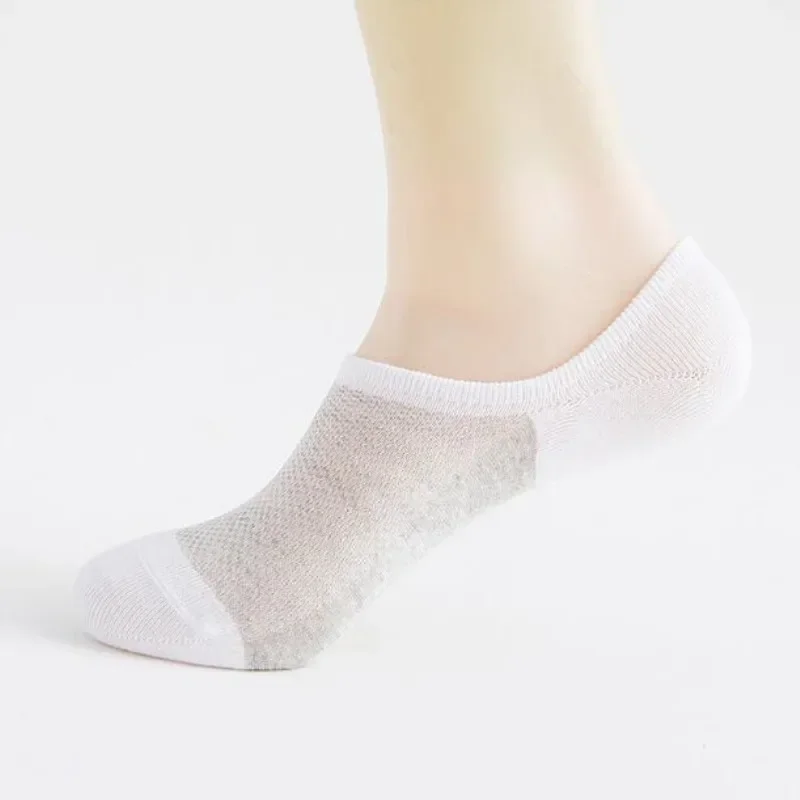 Ankle Short Cut Boat Invisible Men Socks Mesh Breathable Cotton Sports Running Summer Thin Casual Athletic Anti Slip Sock