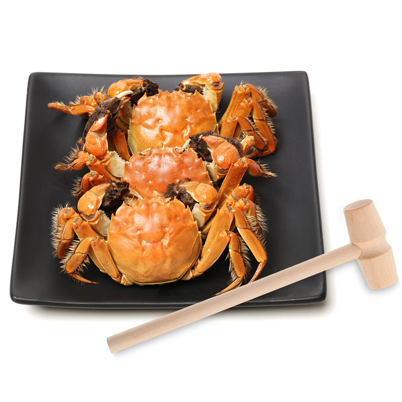 

4pcs Wood Hammer Set Smooth Round Handle For Lobster Crab Shellfish Cakes Seafood Cracking Mallets Diy Kitchen Tool