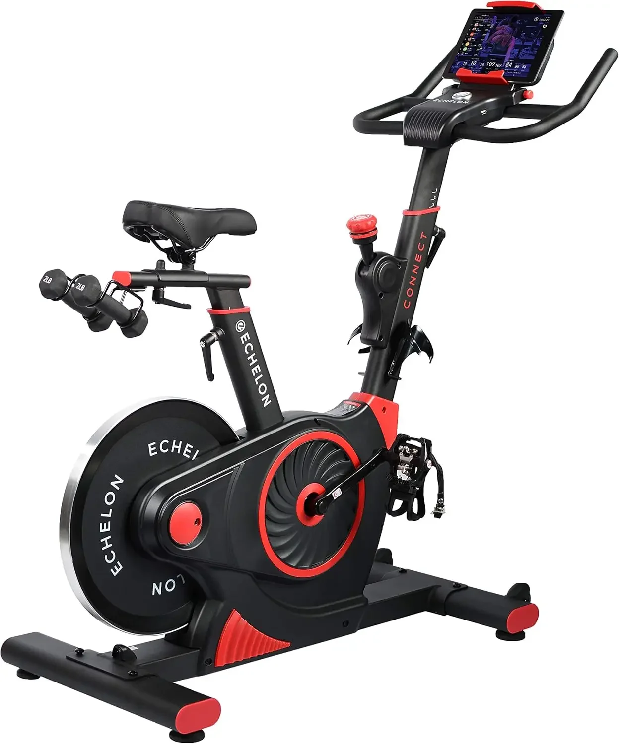 Connect Fitness Bike + 30-Day Free Membership, Cushioned Seat, Bluetooth, Solid Design, Cycling, Instructors, Clas