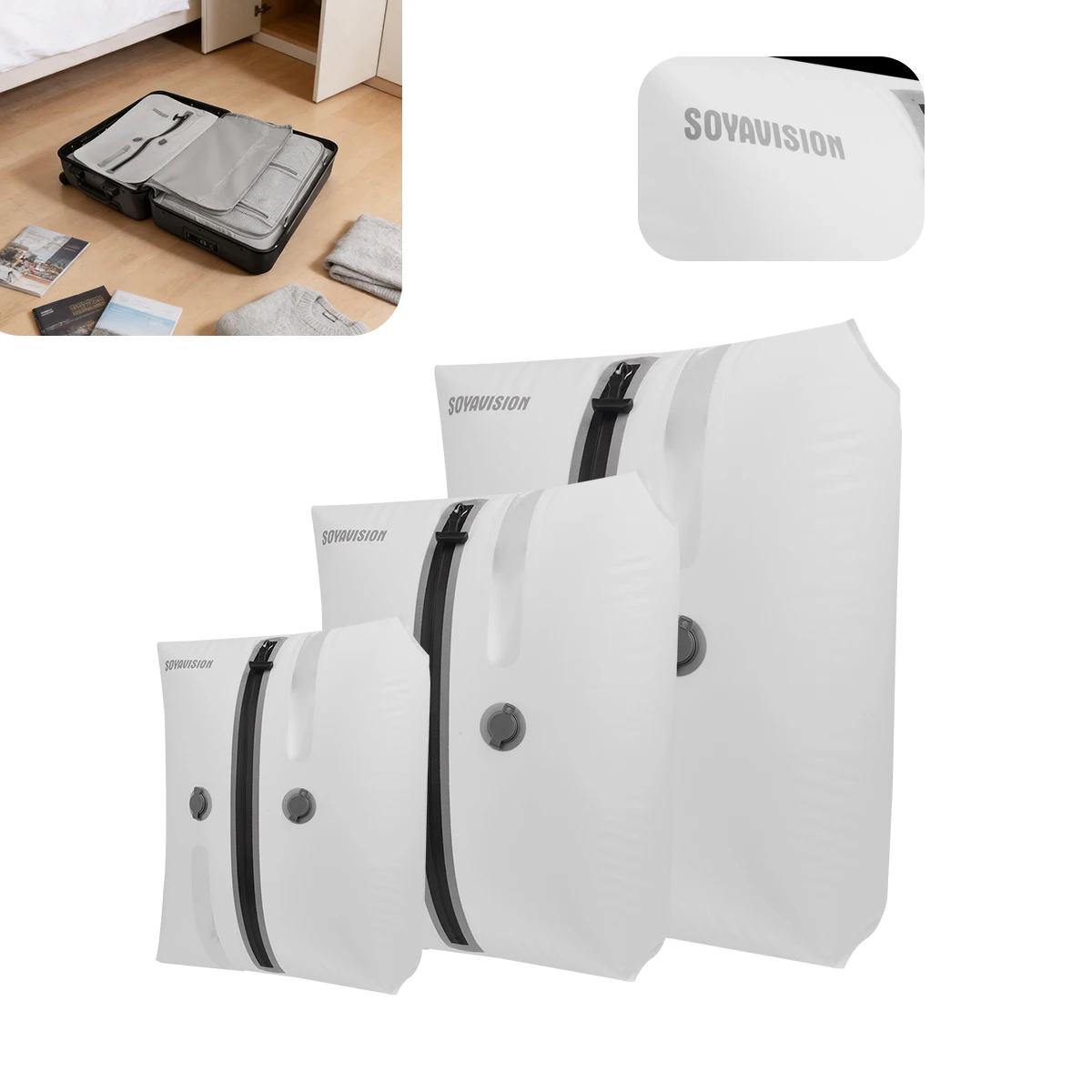 

SOYAVIISION Vacuum Compression Bag Travel Luggage Vacuum Storage Bag Clothing Waterproof Air Bag Storage Compression Bag