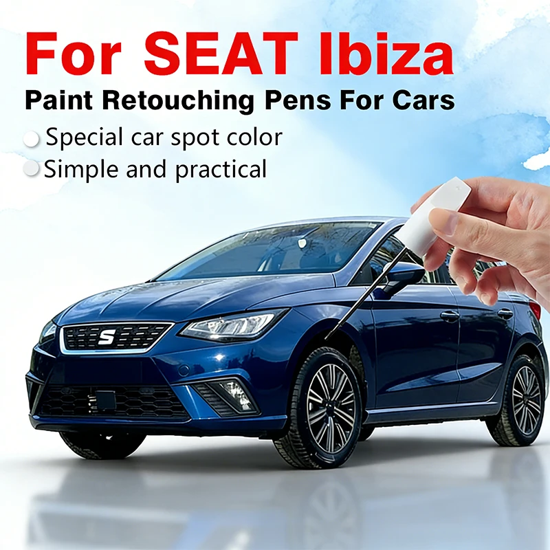For SEAT Ibiza Touch-Up Paint Pen – Car Scratch Repair Paint Protection & Clear Coat Gloss Finish Magnetic Tech Grey Silver