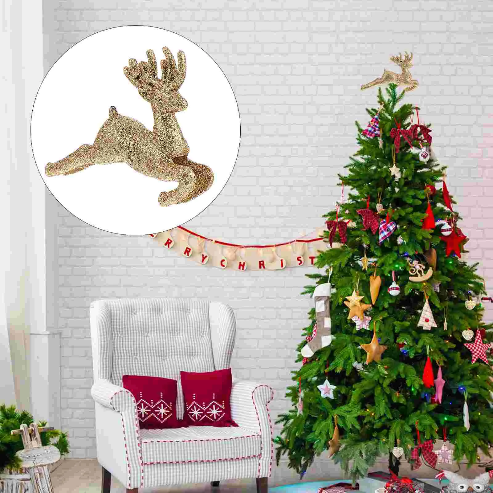 12 pçs decorações cebola em pó oco natal sto copa da árvore adorno ornamento de plástico