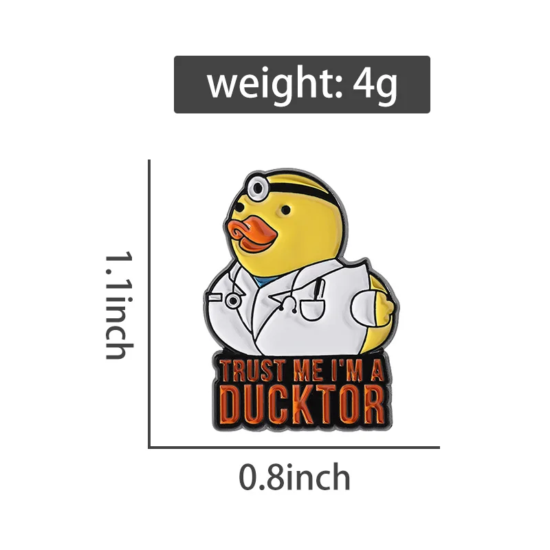 7style Lustige Wortspiele Emaille-Anstecknadel „You Can't Resist Me“ Broschen „Ducktor You Rock“ Abzeichen „No Place Like Home“ Schmuck Kleidungsdekoration Geschenk – Detail 5