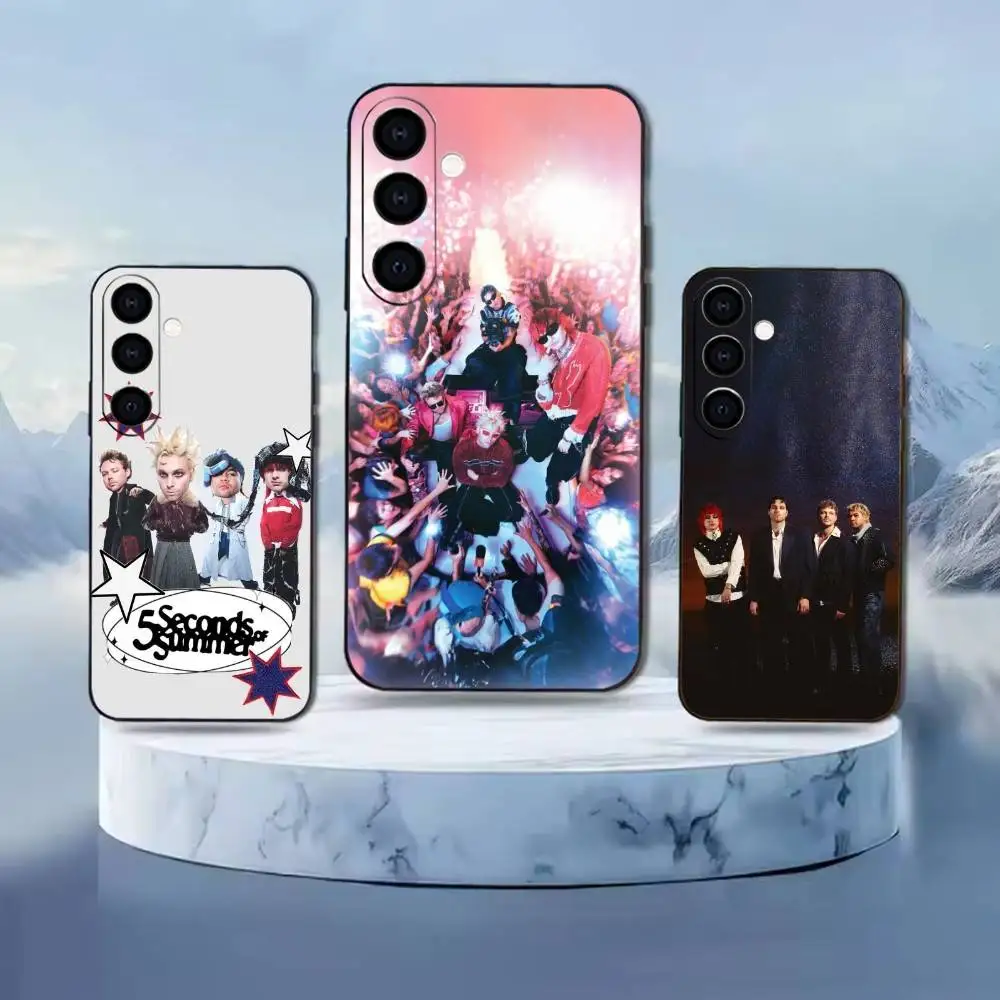 5sos S-SecondS of SummerS Phone Case For Samsung Galaxy A91,80,73,72 ,71,53,52,32 ,31,22,21s,20,Soft Black Case
