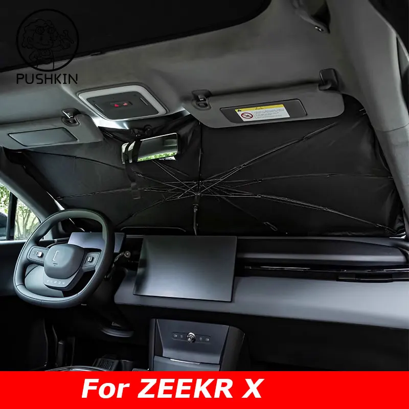 

For ZEEKR X 2023 2024 2025 Car Windshield Sunshade Foldable Umbrella amry Front Heat Insulation Accessories