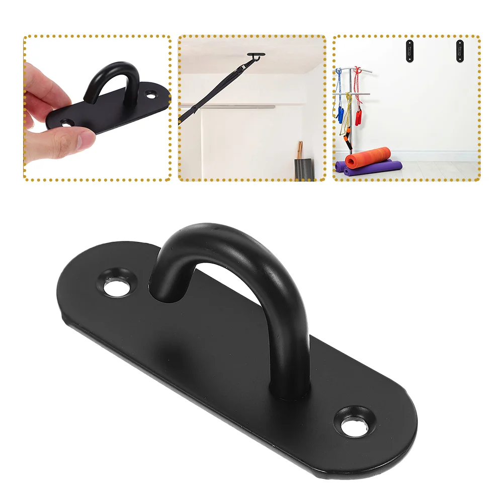 

2 Pcs Wall-mounted Exercise Anchor Resistance Band Black Hooks Ceiling Hangers Heavy Duty Swing for Hanging Bands Sturdy