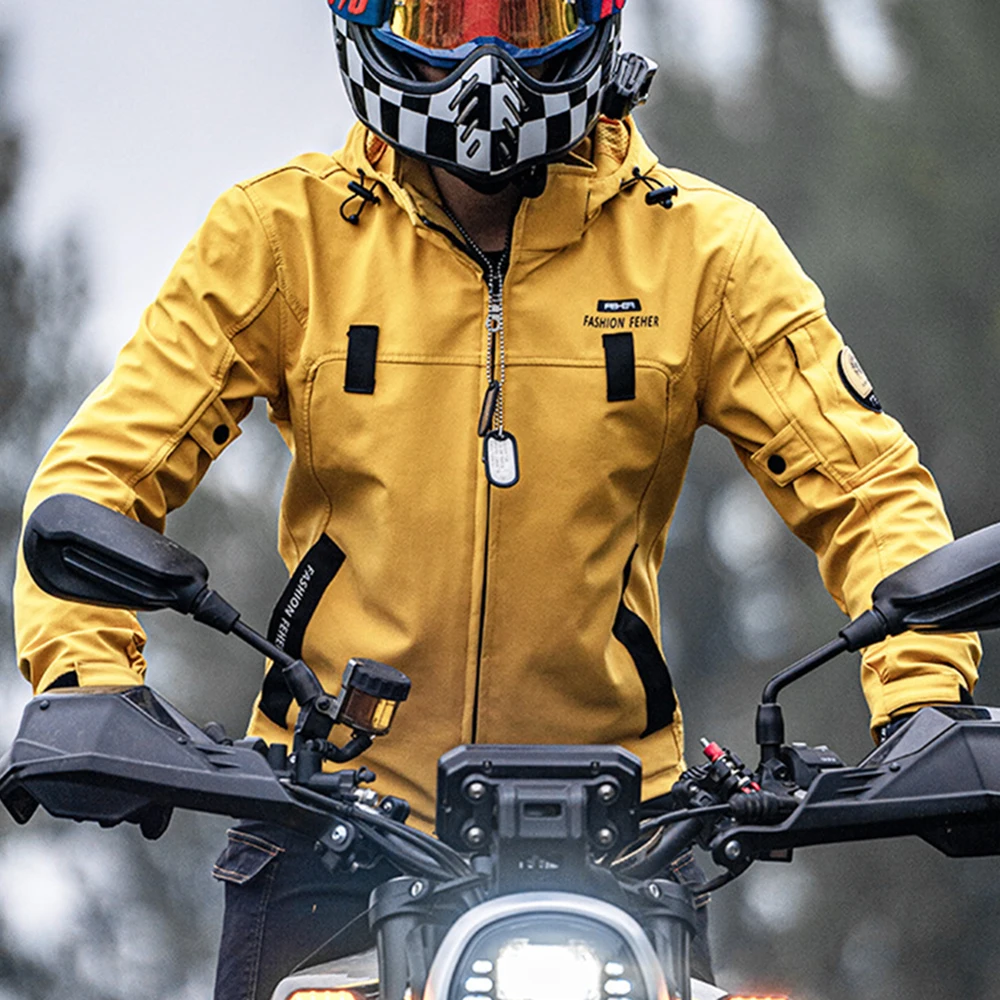 

FEHER Motorcycle Wear Four Seasons Urban Commuter Leisure Motorcycle Wear Protective Warm Windproof Jacket