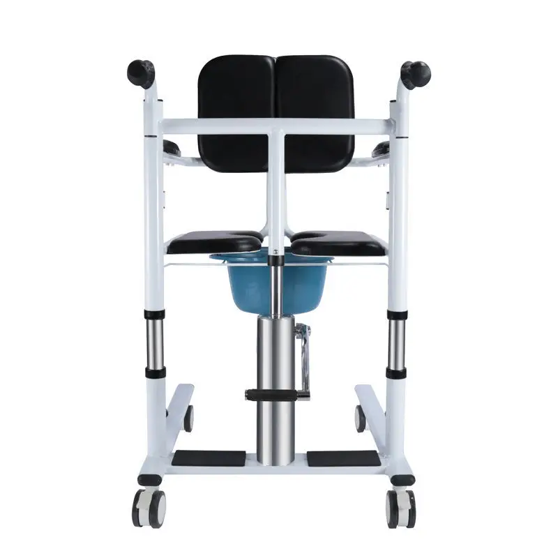 Handicap Elderly Height Adjustable Folding Manual Moving Disabled Commode Toilet Patient Chair Lift Shower Transfer Lift Chair