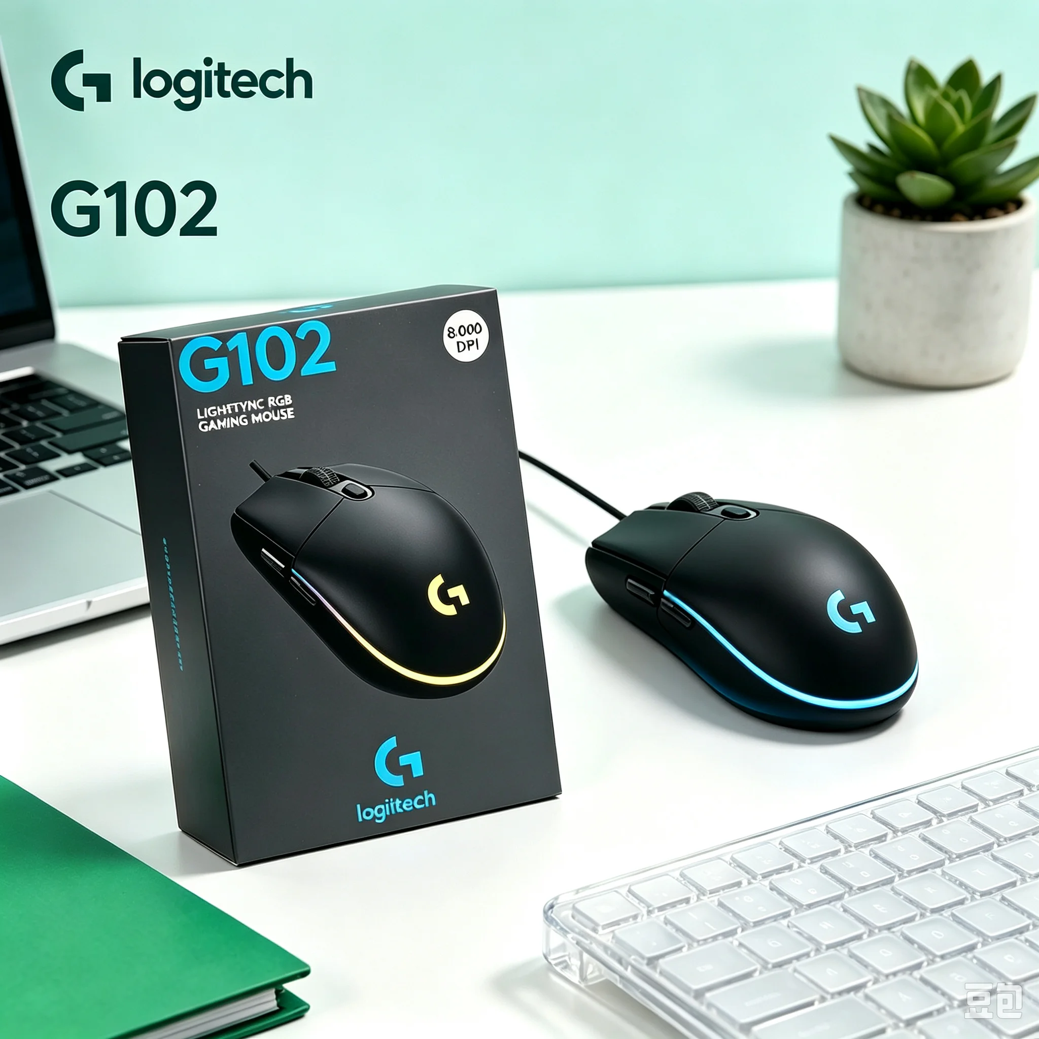Esports Gaming Logos - 로지텍 G102 유선 RGB 게이밍 마우스,
