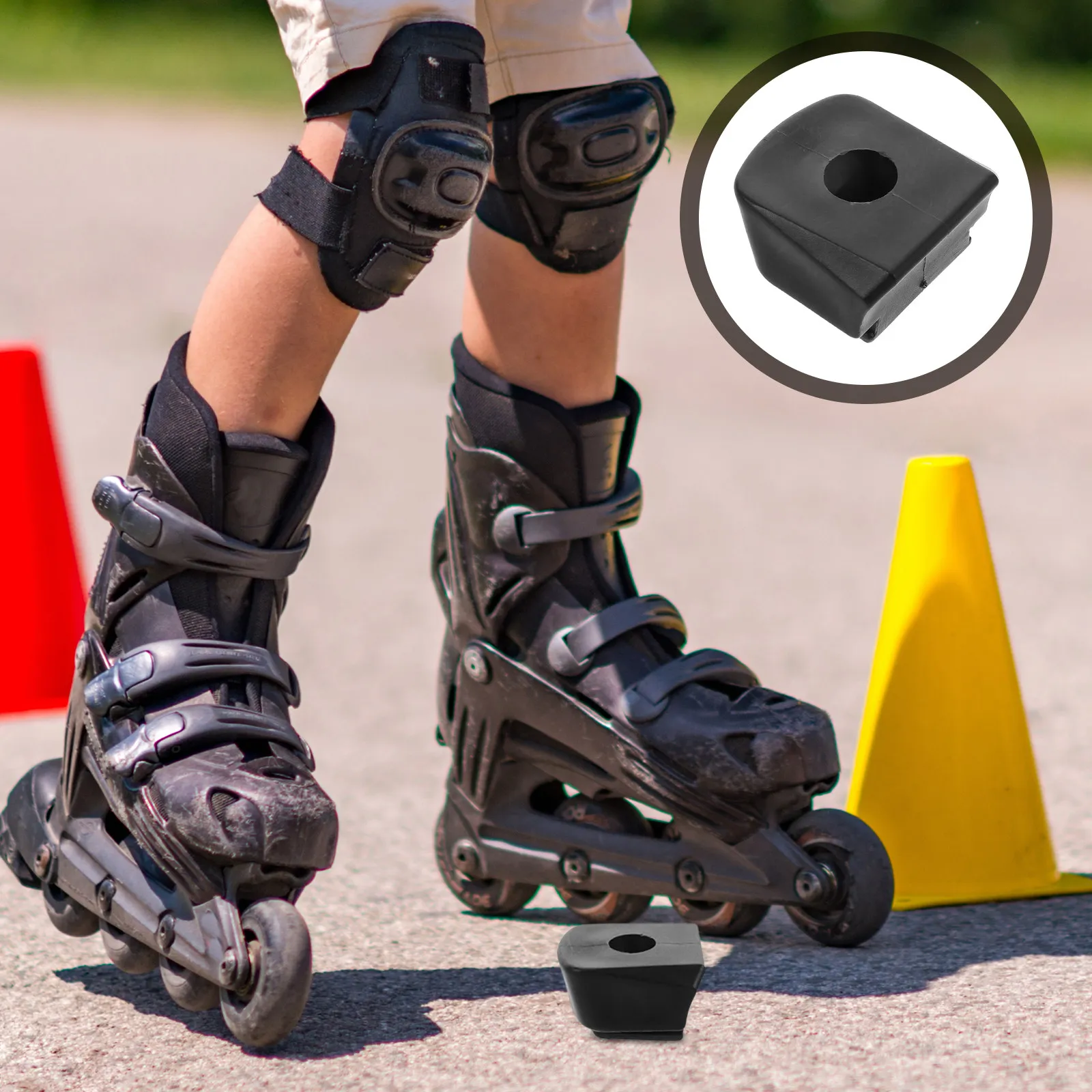 

1Set Roller Skate Brake Blocks PU Plastic Wear-Resistant Front Replacement Indoor Outdoor Skating Brake Stoppers Accessory