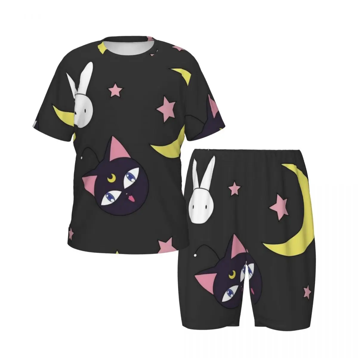 Zestaw piżam dla chłopców i dziewczynek Sailor Moon Down Tops and Shorts Piżama 2-częściowa Piżama Bielizna nocna Odzież codzienna