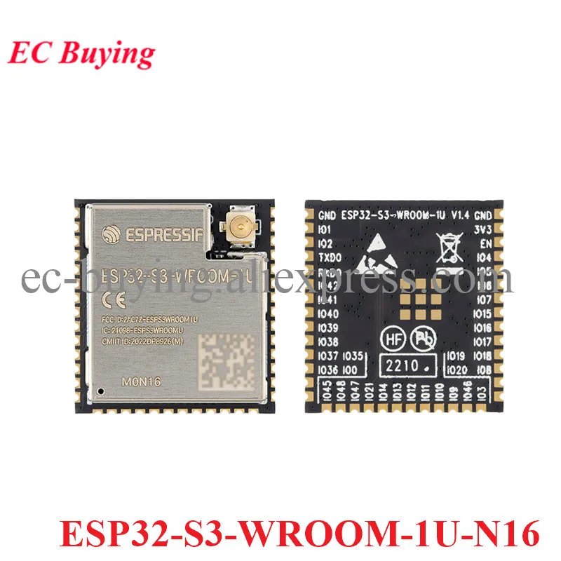1Pc-20Pcs ESP32-S3 ESP32-S3-WROOM-1U N4 N4R2 N4R8 N8 N8R2 N8R8 N16 N16R2 N16R8 4MB 8MB 16MB Dual Core Ble WiFi Wireless Module