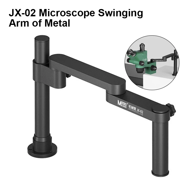 MaAnt JX-02 braccio robotico rotante oscillante a 360 ° per microscopio supporto pieghevole per microscopio per forgiatura in metallo con