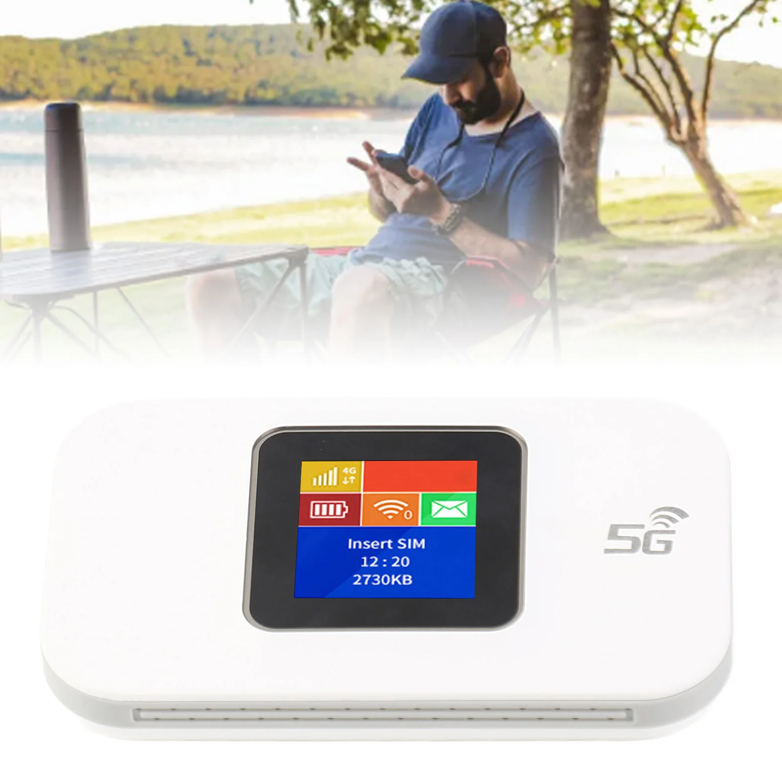 Travel WiFi Hotspot Router High Speed 4G Portable WiFi 1.44in Color Screen 3650mAh  SIM Card Slot for Windows for Phone