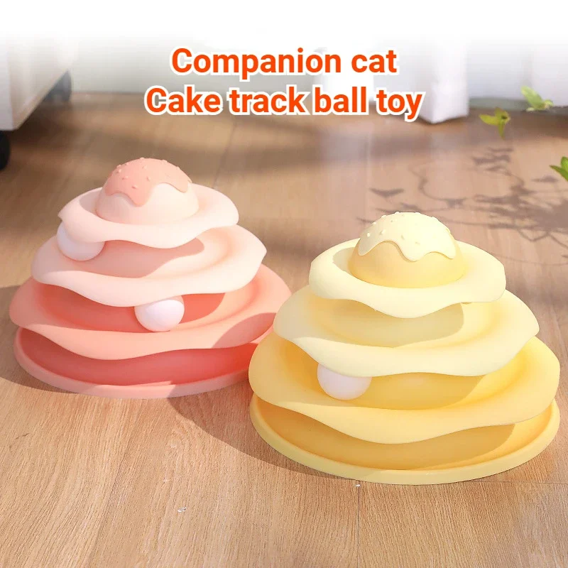 

Ball Spinning Cat Toy Rotating Slide Turntable Rolling Ball Interactive Cat Tower Ball Spinning Cat Track Toy pet products