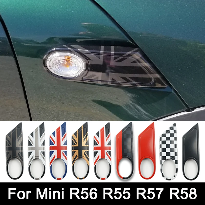 For MINI Cooper D One R56 Clubman R55 Convertible R57 R58 Car Fender Turn Signal Exterior Light Covers Sticker