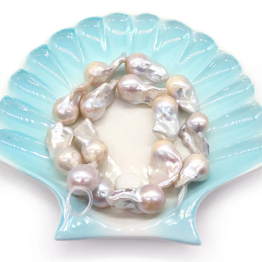 Natural Large Baroque Pearl Beads 15x20mm-16x35mm  Irregular Freshwater Pearl Handmade Necklace Jewelry Accessory 1 Strand/pack