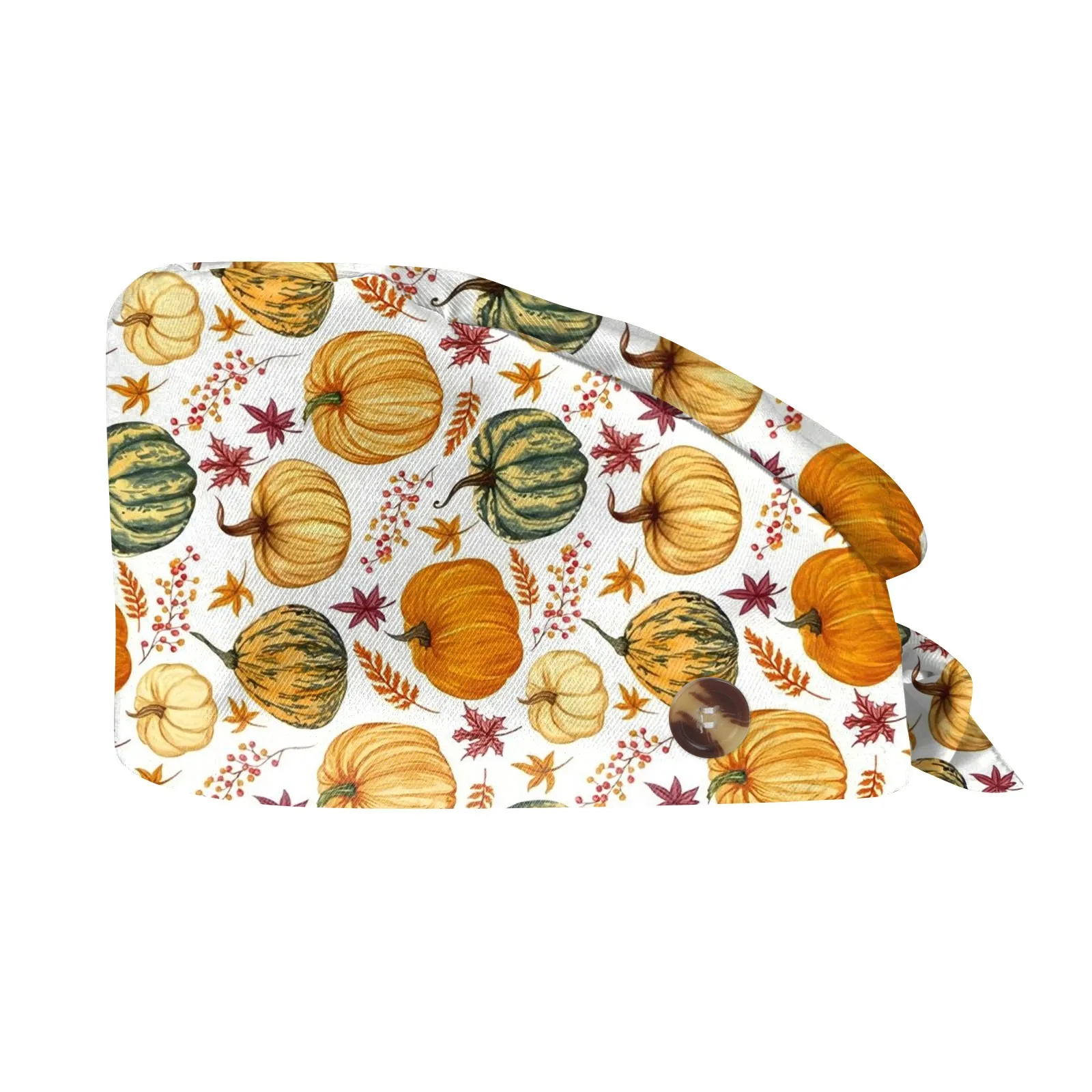 

Осенний головной платок с принтом тыквы, модный аксессуар, головной платок, праздничный головной платок с узором тыквенного листа для женщин