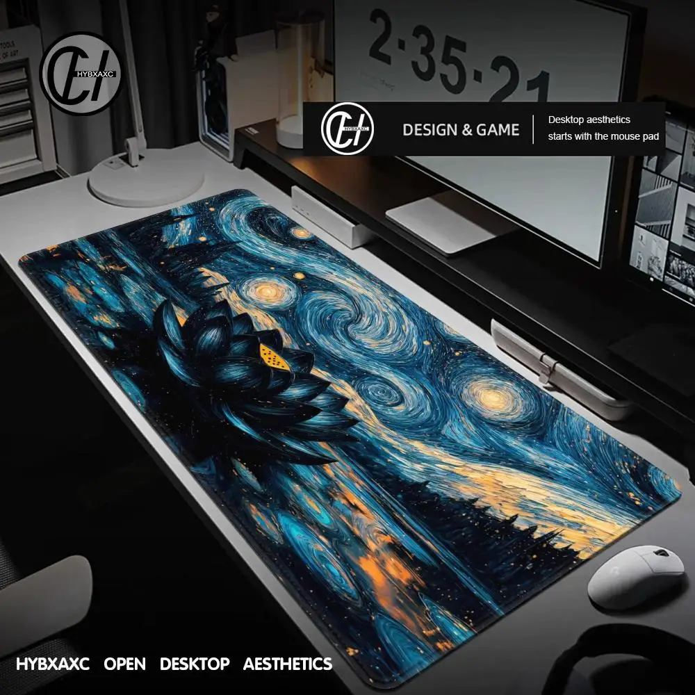 

Starry Sky Black Lotus Mouse Pad Card Game Mat Large Computer Offices Mousepad XXL Anti-slip for MTG DTCG CCG RPG Trading Mats