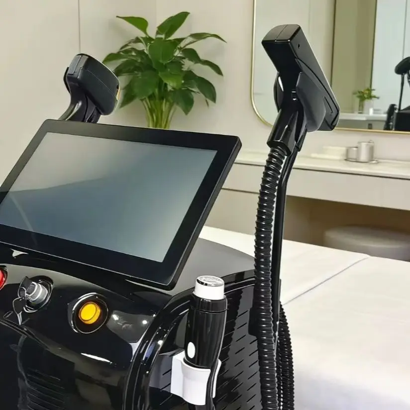 

High Power 4 In 1 Beauty Machine 808 Diode Laser Pico DPL RF for Permanent Hair Removal Tattoo Cleaning & Skin Lift