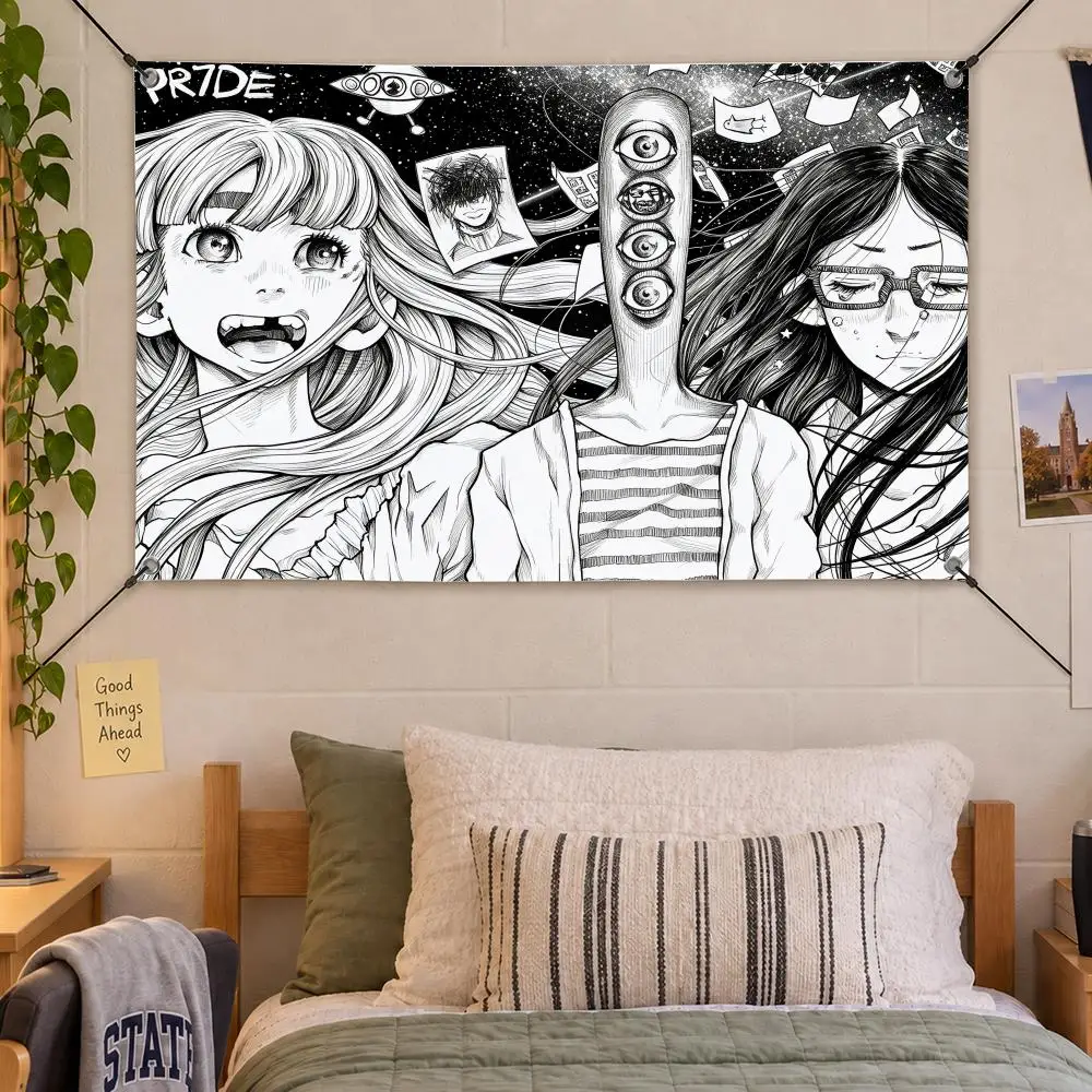 Manga Goodnight Punpun Flags Decorative Flag Banner Indoor Bedroom Dorm Gaming Room Wall Party Club Decor Fan Gift