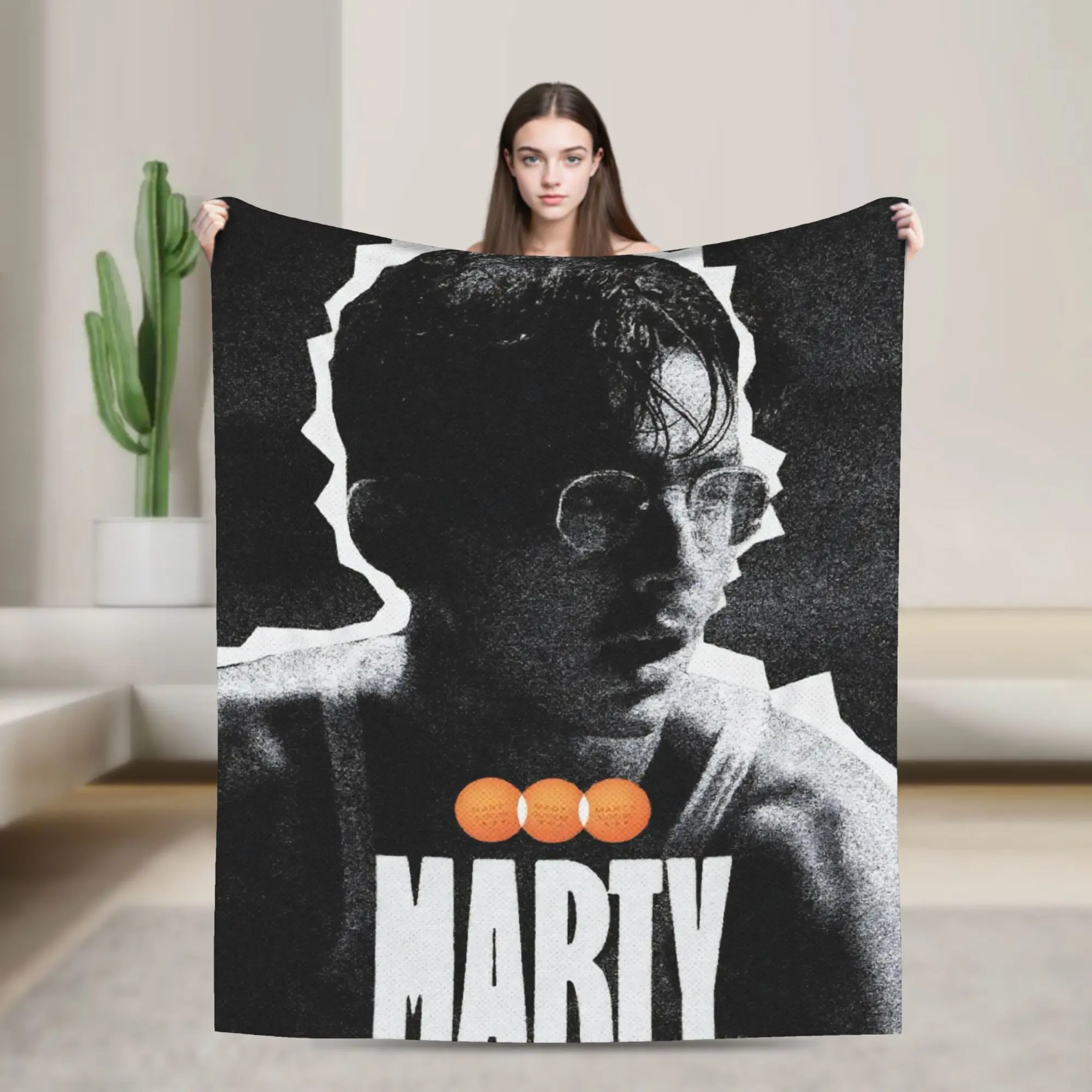 

Marty Supreme Movie Blankets Table Tennis Fleece Novelty Breathable Throw Blankets for Bedding Lounge Winter,