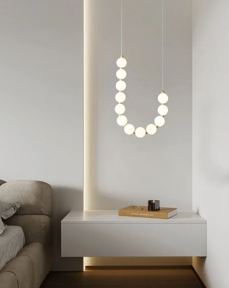White Acrylic LED Chandelier Gold Aluminium
