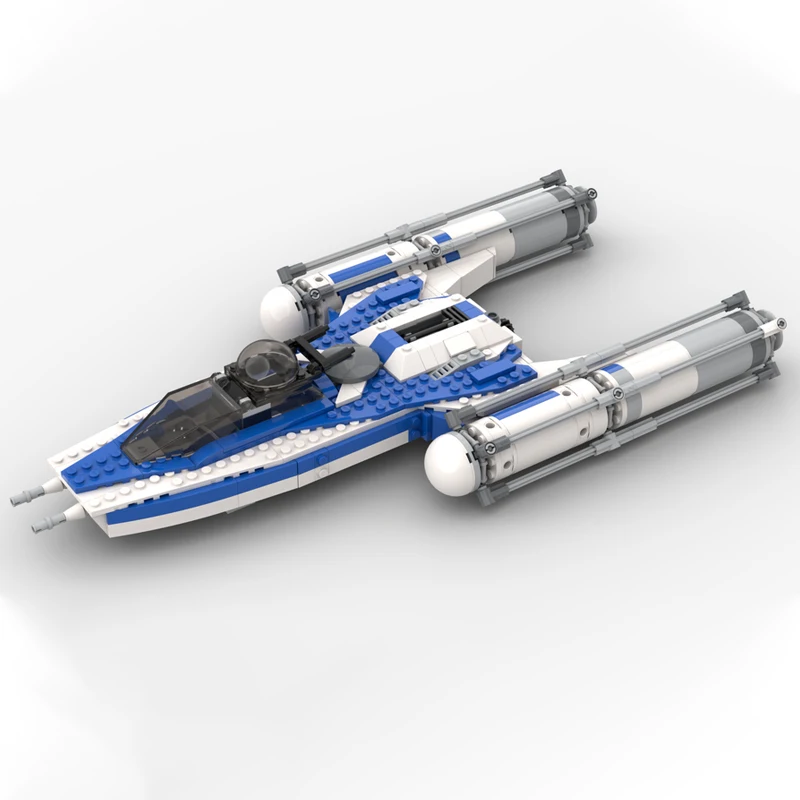592pcs MOC Captain Rex S Y Wing Star Battle Model Building Blocks Home Decor Desk Display Shelf Accent Creative Gift For Adults